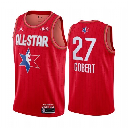 Maglia NBA Utah Jazz Rudy Gobert 27 2020 All-Star Jordan Brand Rosso Swingman - Uomo